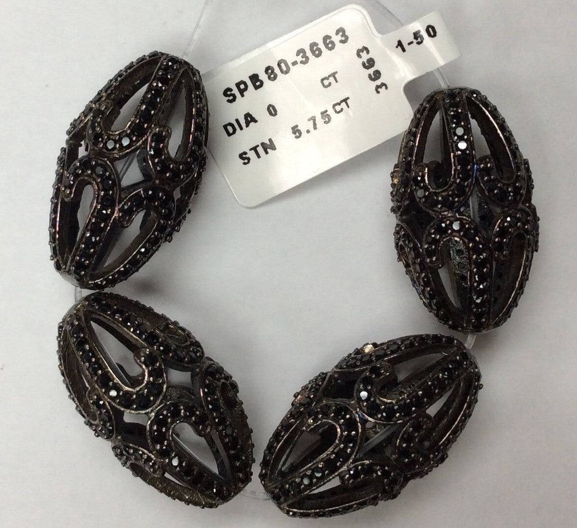 Roundel Black Spinel Bead