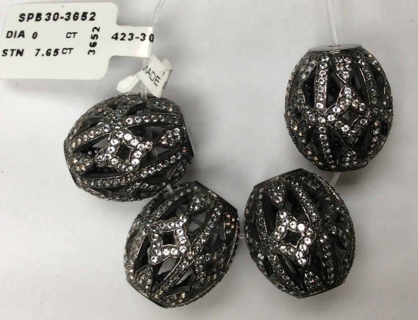 Oval White Topaz Bead