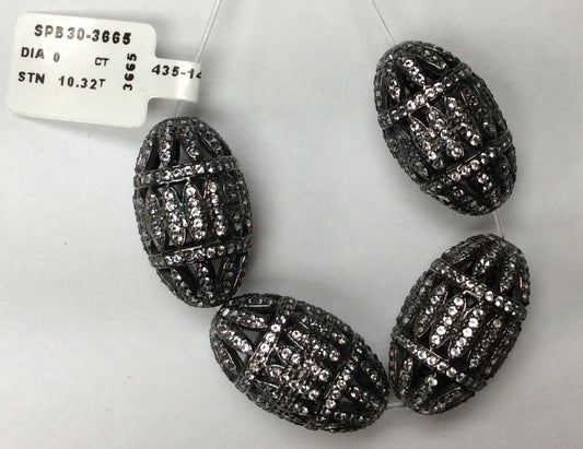 Roundel White Topaz Bead