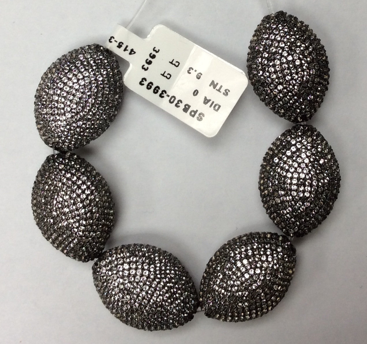 Oval White Topaz Bead