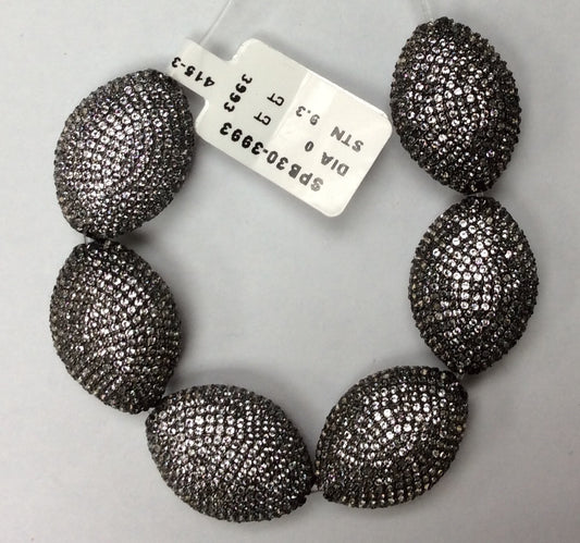 Oval White Topaz Bead