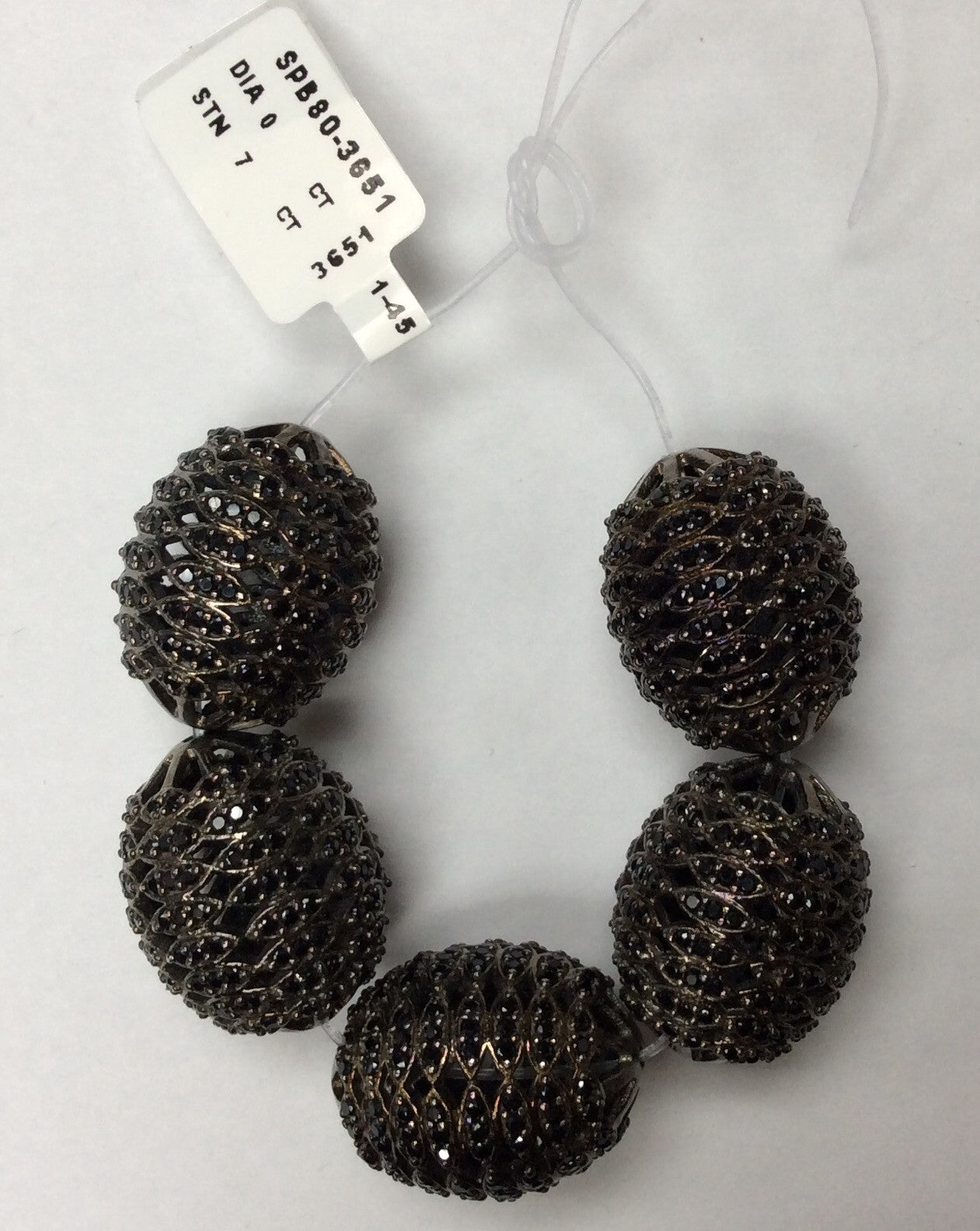 Roundel Black Spinel Bead