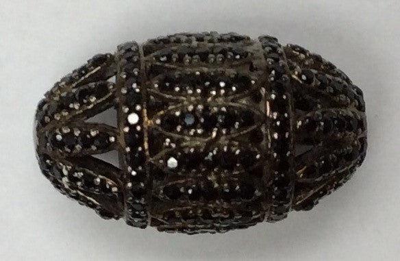 Roundel Black Spinel Bead