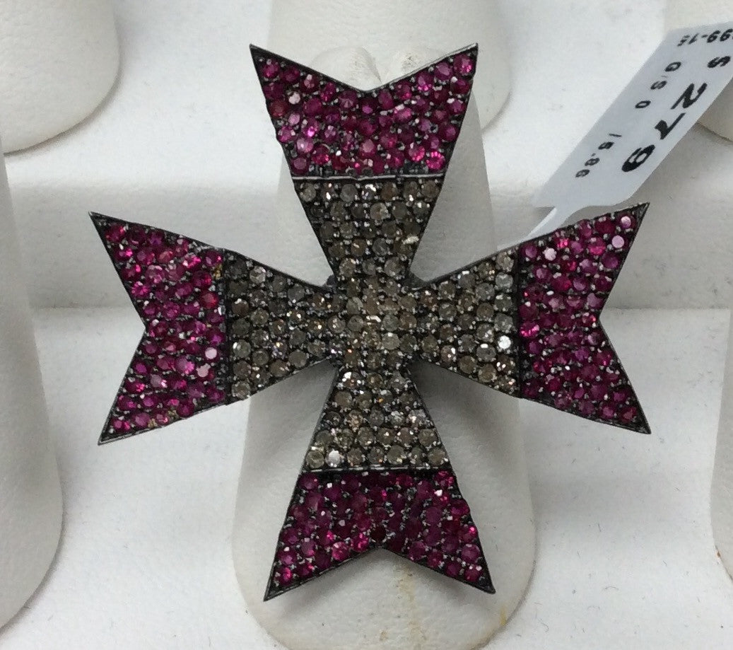 Ring Diamond with Ruby