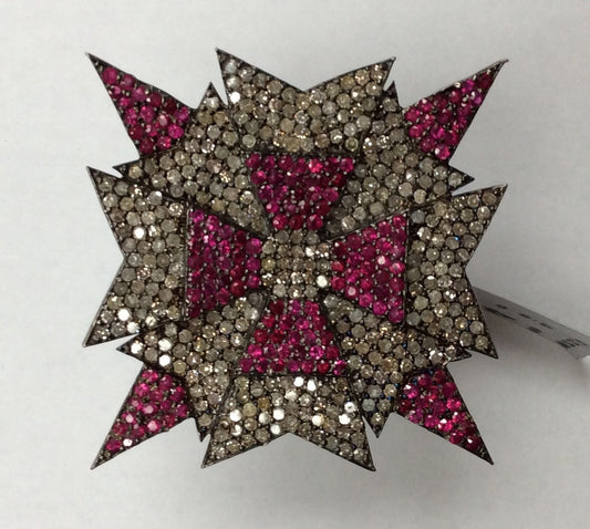 Diamond and Ruby Designer Ring