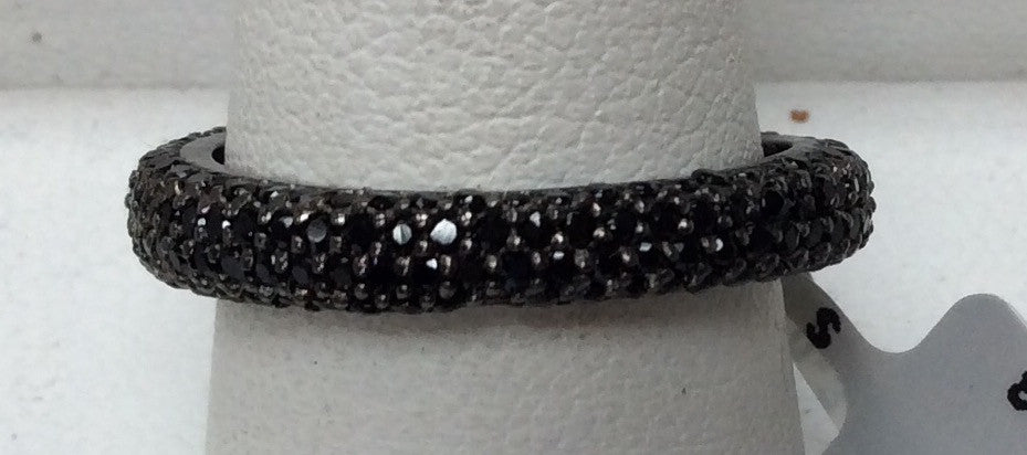 Single Band Black Spinel Ring