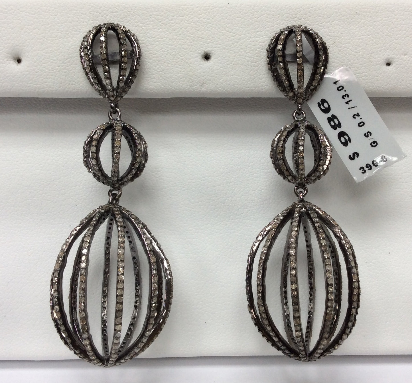 Diamond Silver Earring