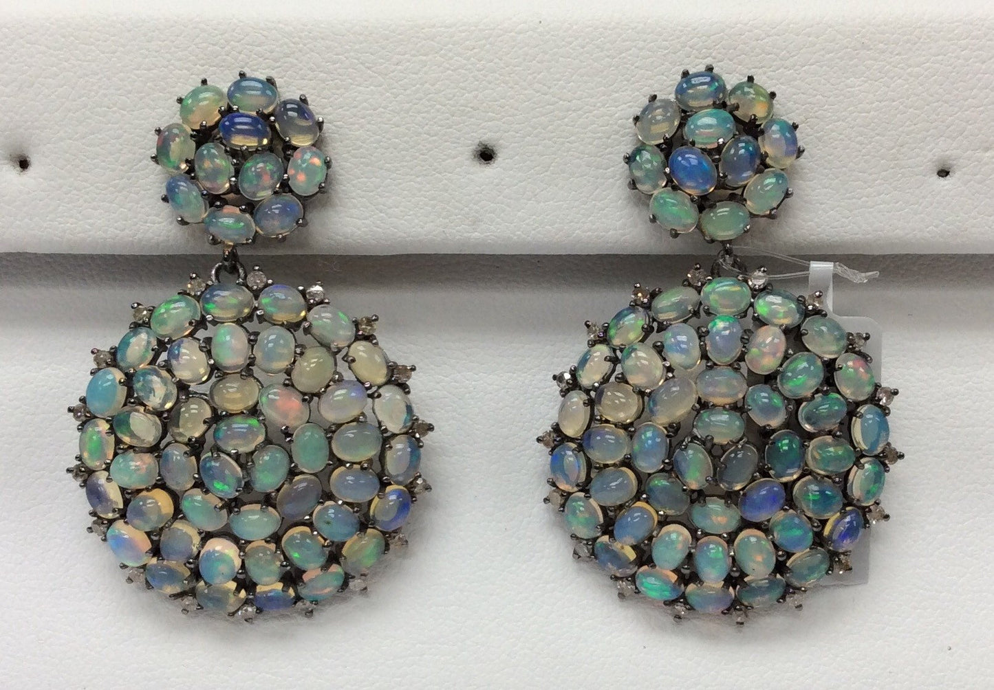Round Diamond and Gemstone Earring