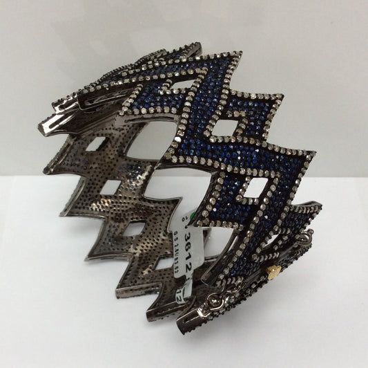 Diamond And Natural Blue Sapphire Bangles