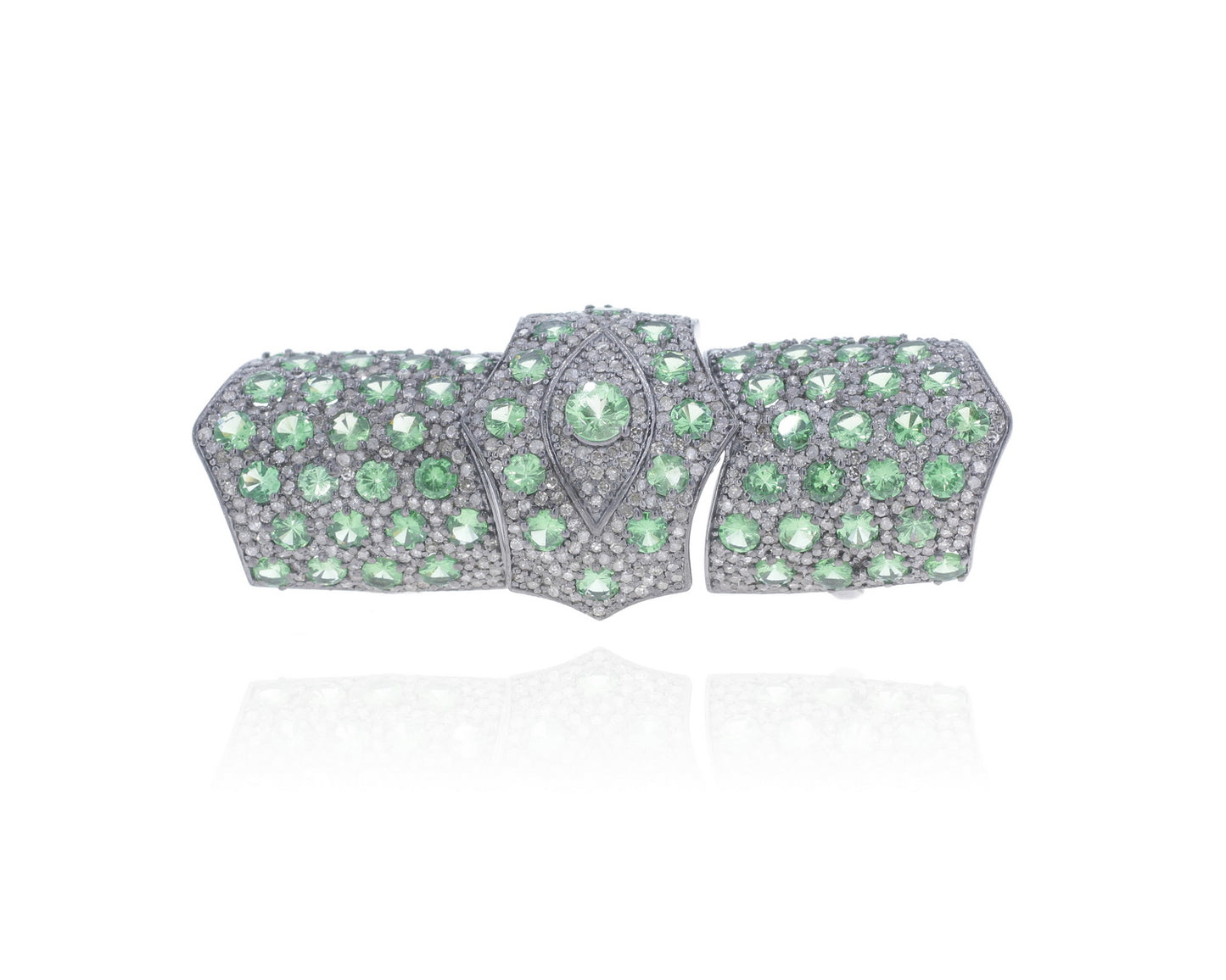 Tunnel Designer Ring Studed with Diamond and Gemstones