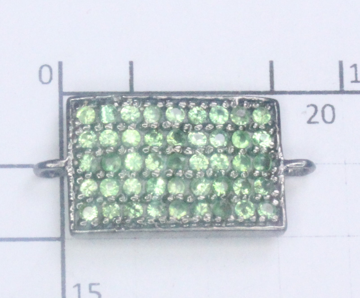 Rectangle Shape Pave Diamond Charm