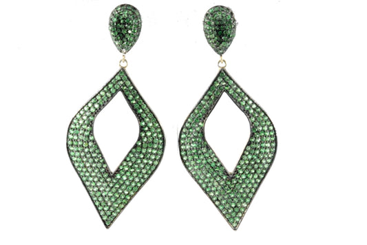 Diamond Shape Pave Diamond Earring