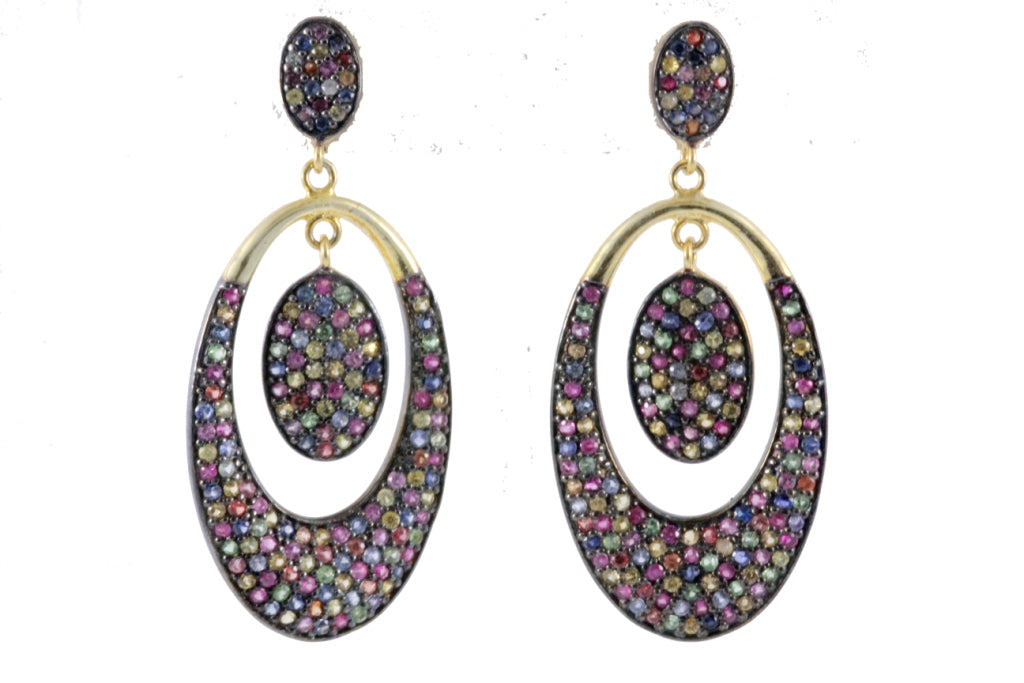 Oval Dangling Earrings