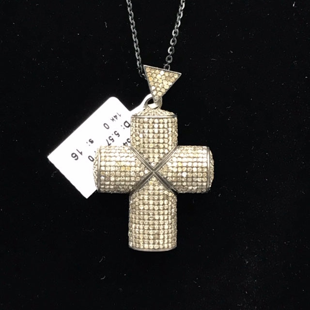 Large Cross Diamond Pendant