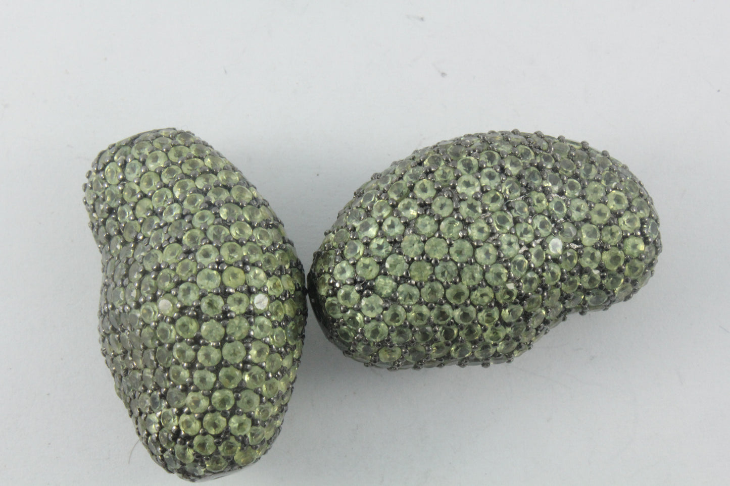 Nugget Shape Pave Beads with Diamond And Gemstone