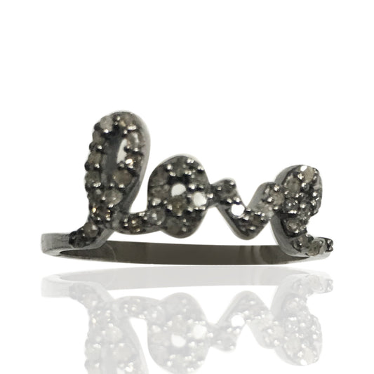 Love Word Diamond Ring