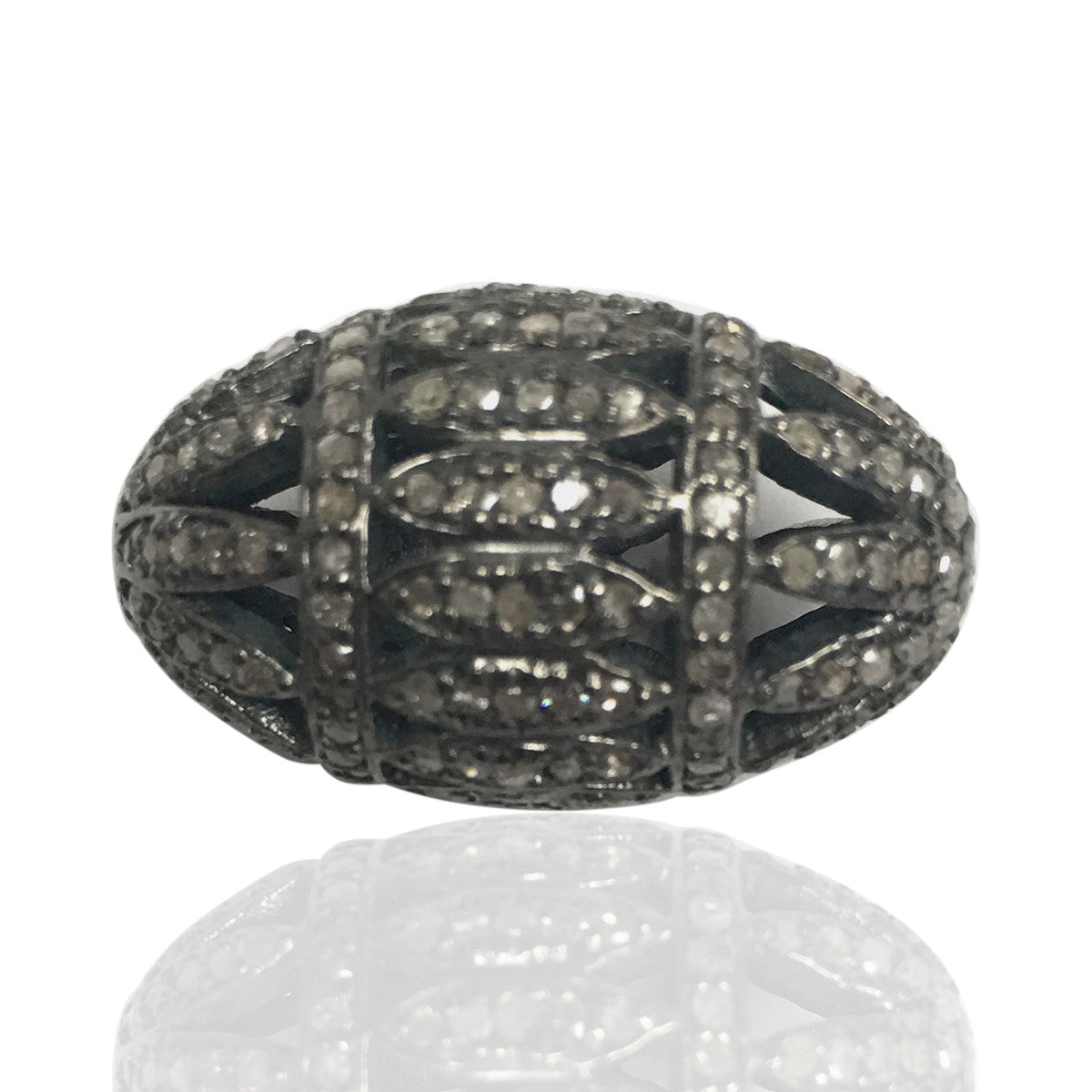 Oval Filgree Diamond Beads