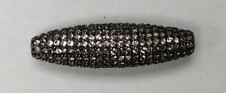 Tube Shape Beads with Gemstones Crafted on Sterling Silver