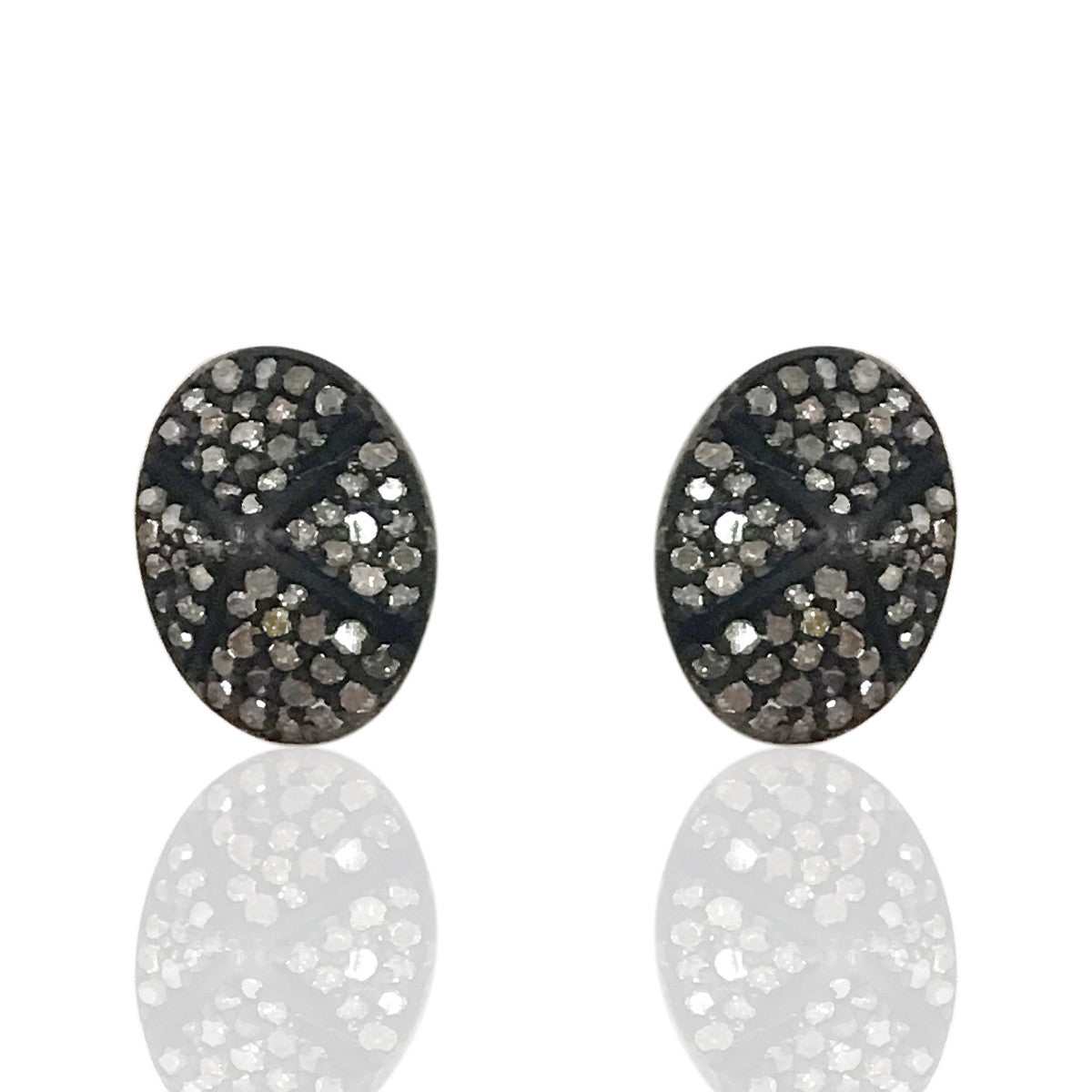 Ellipse Diamond Earring Studs