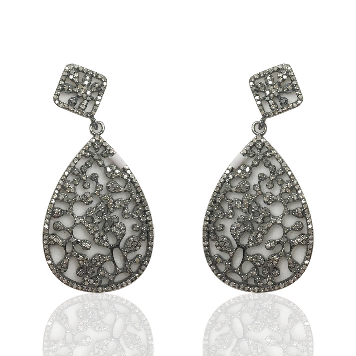 Diamond Silver Earring