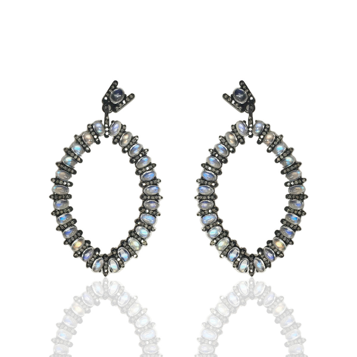 Marquise Diamond Silver Earring