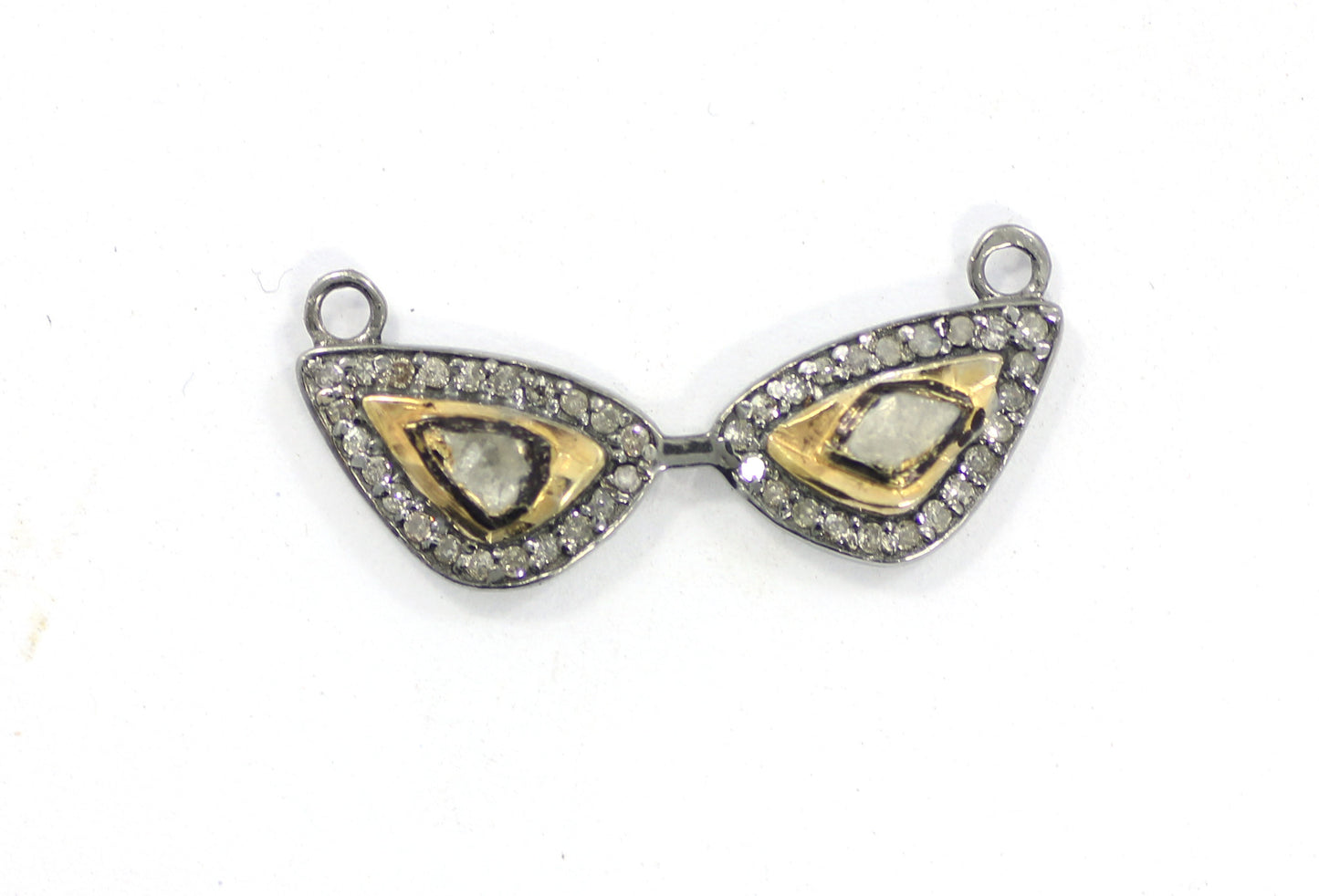 Silver Diamond Pendants .925 Oxidized Sterling Silver Diamond Pendants, Genuine handmade pave diamond Pendant Size Approx 1.00"(8 x 25 MM)