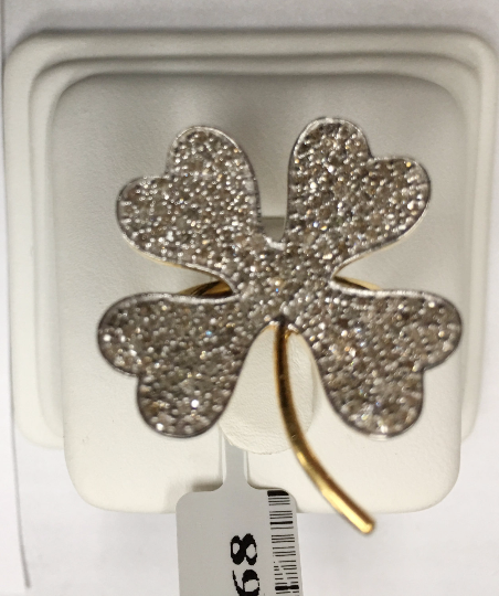 14k Solid Gold Flower Diamond Rings. Genuine handmade pave diamond Rings. Approx Size 1.04 "(26 x 26 mm)