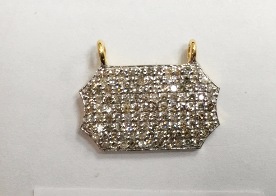 14k Solid Gold Diamond Pendant