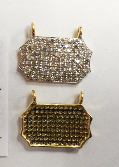 14k Solid Gold Diamond Pendant