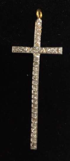 14K Solid Gold Cross Diamond Pendants.