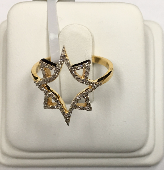 14k Solid Gold Diamond Rings.