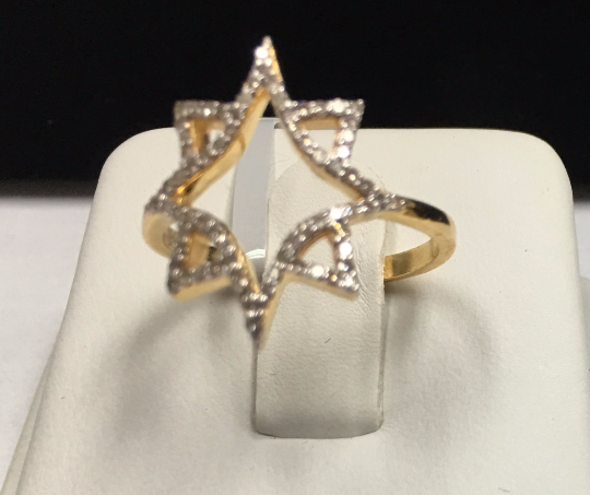 14k Solid Gold Diamond Rings.
