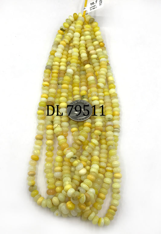 Opal Beads Smooth Rondelle, Dyed Colours