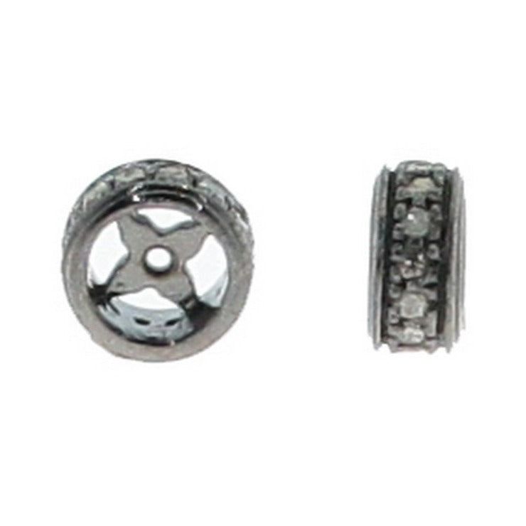 WHEEL SHAPE SPACER PAVE DIAMOND BEADS