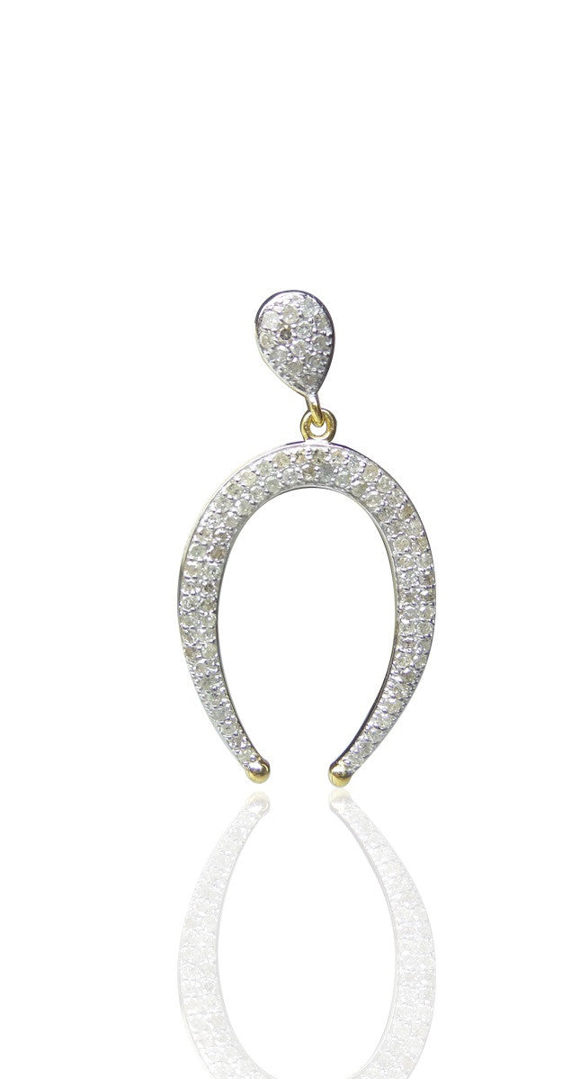14k Solid Gold Horse Shoe Pendant