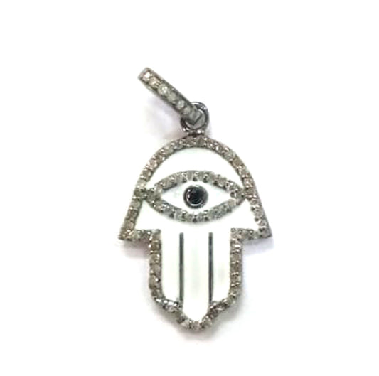 Hamsa Hand Diamond Pendant