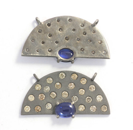 Half "D" Shape Diamond Pendant