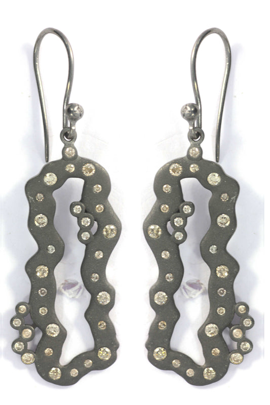 Diamond Silver Earring