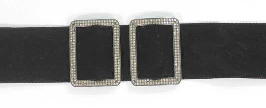 Choker Necklaces With Pave Diamond. 925 Oxidized Sterling Silver Diamond necklaces, Genuine handmade pave diamond necklaces.