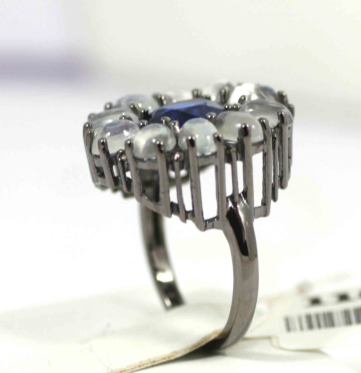 Silver Pave Diamond Ring .925 Oxidized Sterling Silver Diamond Ring, Genuine handmade pave diamond Ring Size Approx 0.84"(21x20 MM)