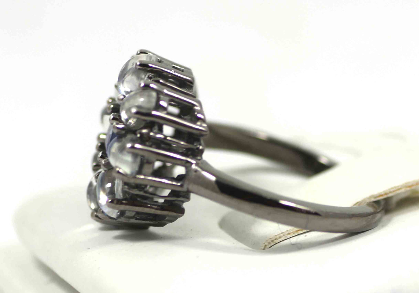 Silver Pave Diamond Ring .925 Oxidized Sterling Silver Diamond Ring, Genuine handmade pave diamond Ring Size Approx 0.52"(13 MM)