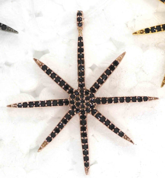 Star Black Spinel Charm