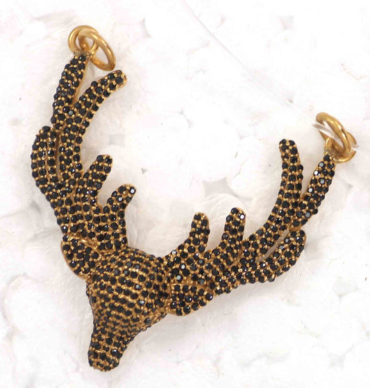 Dear Shape Black Spinel Charm