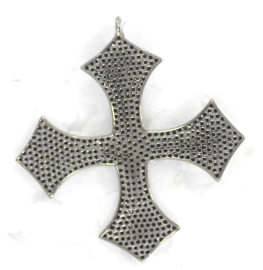 Cross Black Spinel Charm