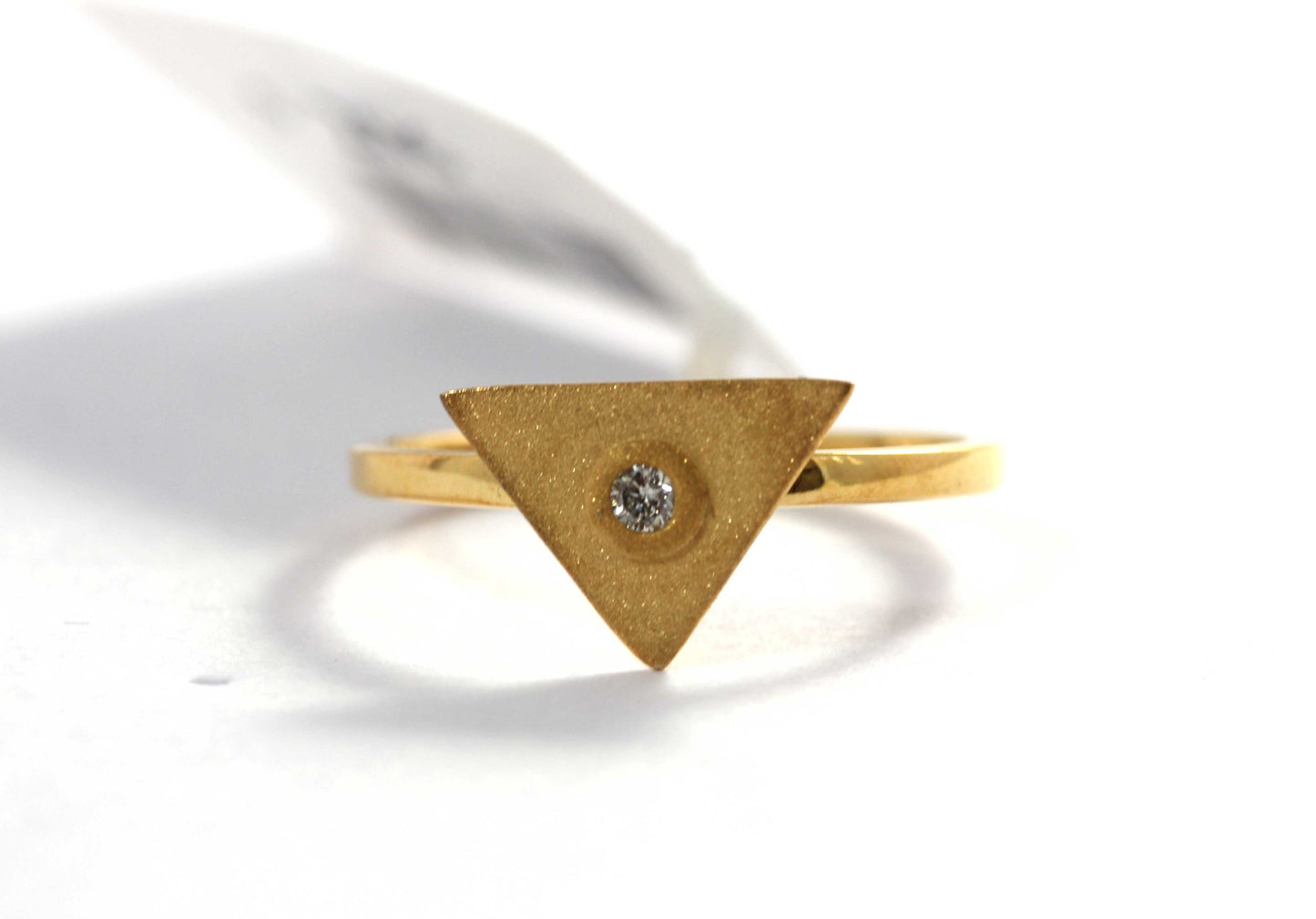 Triangle Diamond Rings. Genuine handmade pave diamond Rings