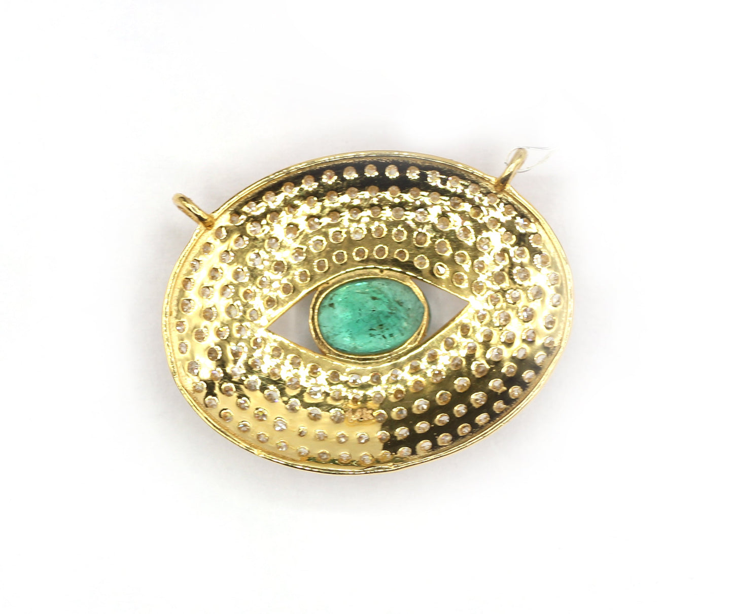 Oval Shape 14k Solid Gold Diamond Pendants.1 4k Solid Gold Diamond Pendants.