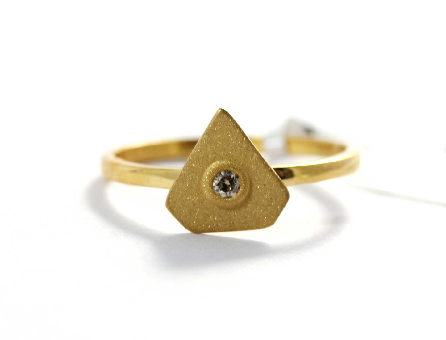 Diamond Shape Diamond Rings. Genuine handmade pave diamond Rings. 14k Solid Pave Diamond Ring.