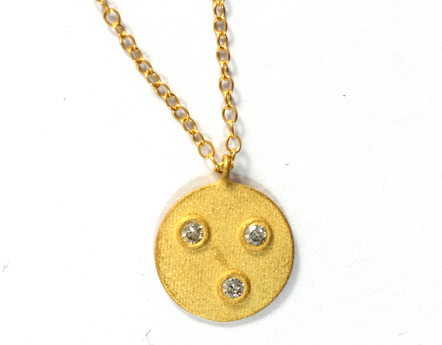 Round Diamond Pendants. Genuine handmade pave diamond Pendant