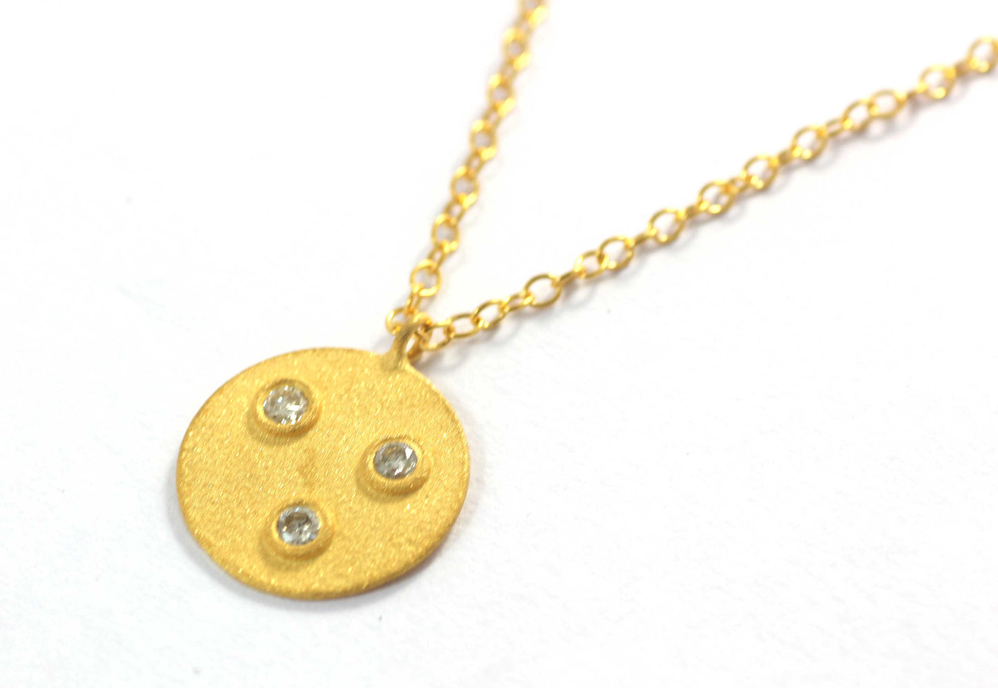 Round Diamond Pendants. Genuine handmade pave diamond Pendant