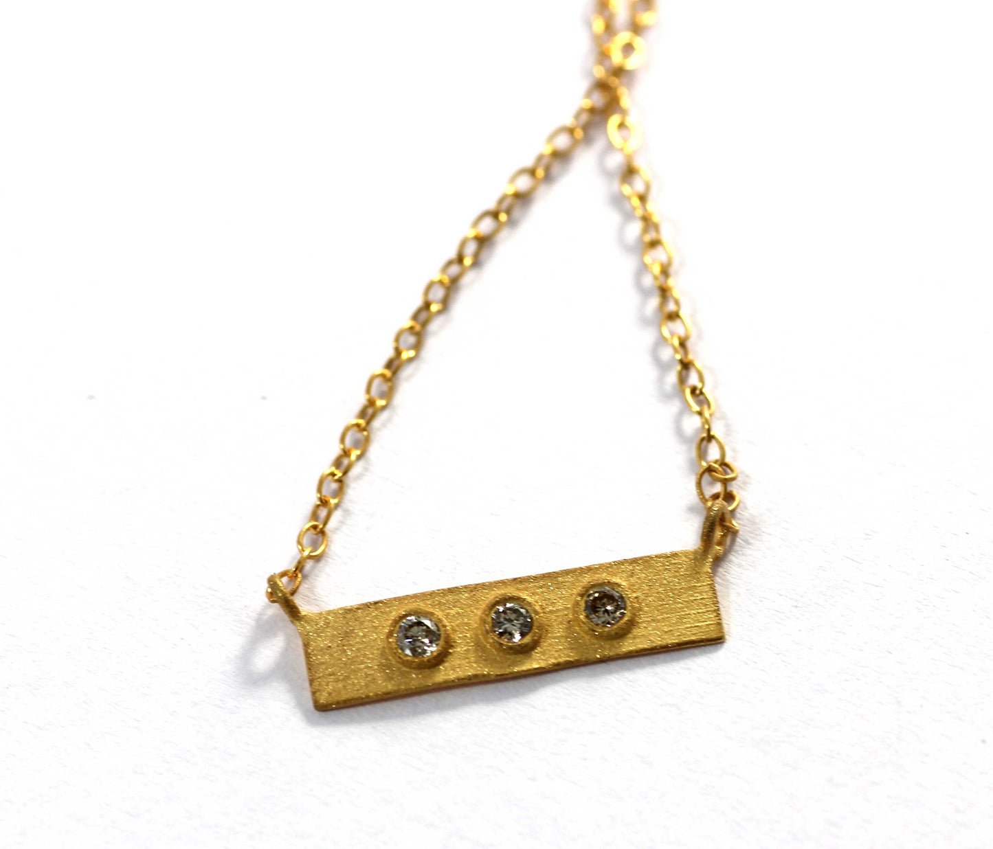 Rectangle Diamond Pendants. Genuine handmade pave diamond Pendant